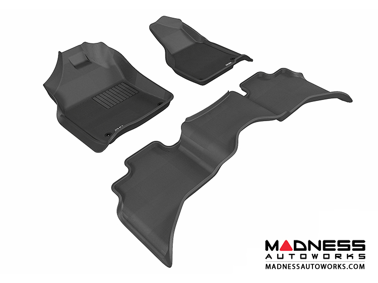 Dodge RAM 1500 Quad Cab Floor Mats (Set of 3) - Black by 3D MAXpider